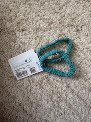 Lululemon Skinny Scrunchies 2 Pack Turquoise Blue Hair Ties NWT
