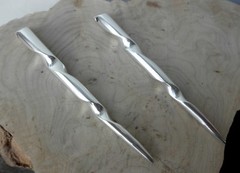 JWL Aluminum 6″ Silver Conical Spiral Hair Stick Fork Unbreakable Waterproof