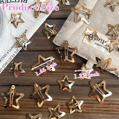 30 PCS Gold Star Hair Clips,20PCS 1.22″Star hair Clip and 10 PCS 1.65″Hair Clip
