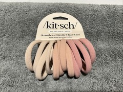 Kitsch Seamless Elastic Nylon All Day Hold Hair Elastics Ties 12Count New!