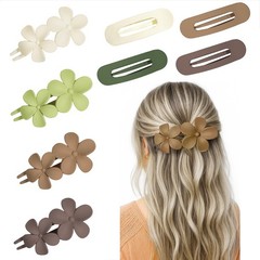 YTQDSS 8PCS Flat Hair Claws Matte Non-Slip 1 Count (Pack of 8), Style3(Combo)