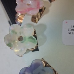 Piper-k Multicolor Flower Hair Clip Set for Women, Metal, MPN C181145