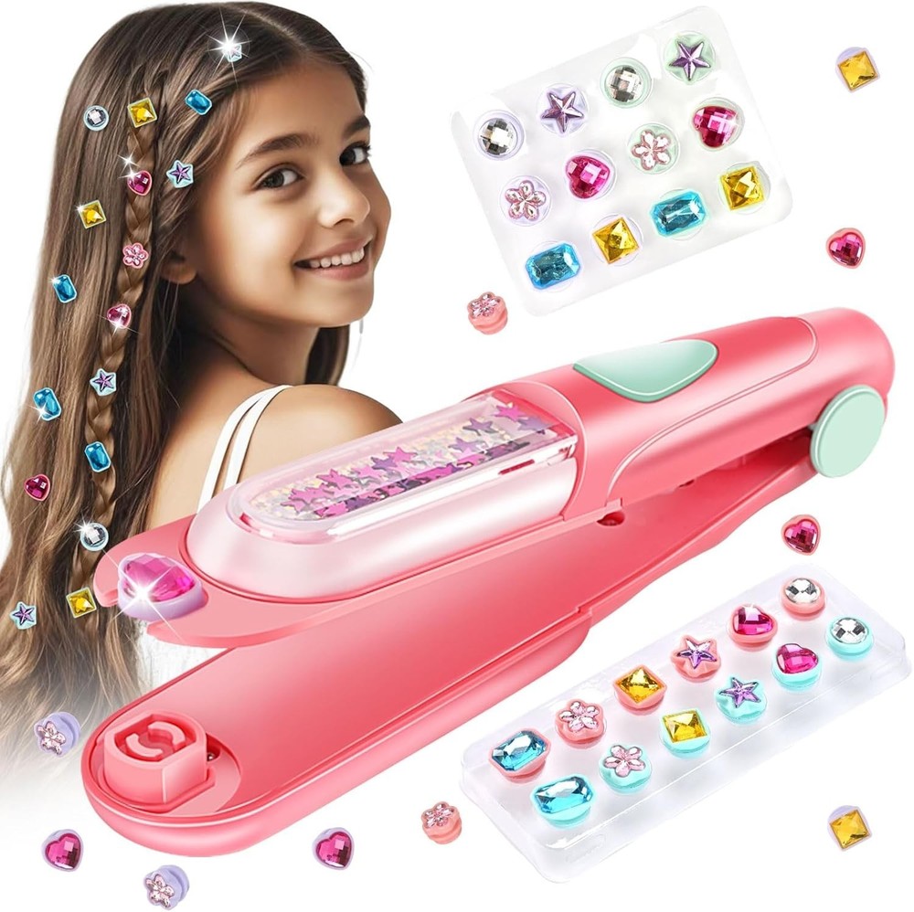 Hair Gem Stamper Kit Bling Hair Jewels Styling Tool Reusable Gems Girls