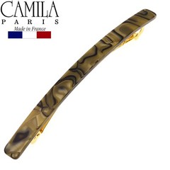 Camila Paris CP3251 French Hair Barrette Large Brown, Long Skinny Strong Grip
