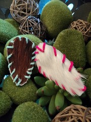 New Artisan 2 Pc Cowhide Brindle Hair On Hide Alligator Hair Clip