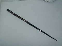 BLACK WOODEN HAIR STICK UP DO HAIR ACCESSORY