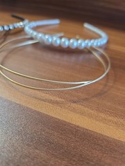 Lot Of 4 Metal Faux Pearl And Rhinestone Headbands All In Good Condition,…
