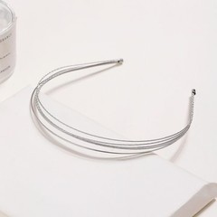 Multi Layers Metal Headbands Silver Fashion Thin Layered Hairbands Accessory