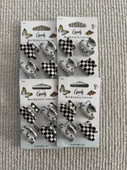 Goody X Mackenzie Childs 4pc Mini Black Check & Multi Color Hair Claw Clips🦋