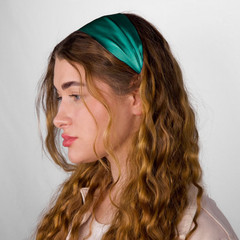 100% Pure Mulberry Silk Elastic Flat Headband – Handmade in USA – Hair Wrap
