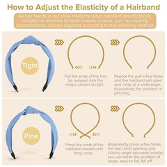 Headbands for Women Girls – 6PCS Stylish pink，yellow，white，red，dark brown，blue