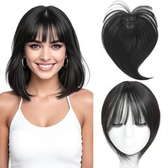 4cmx6cm cap 100% heat resistant synthetic fiber hair topper clip in, 25cm, 30g