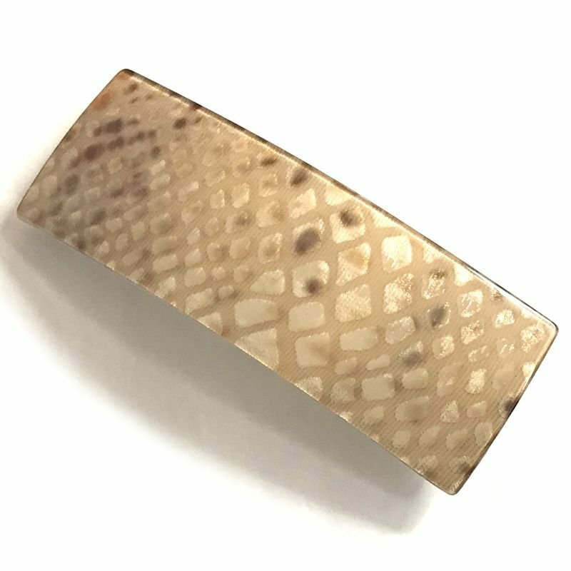 Vintage Barrette Beautiful Colorful Pattern Print Women Hair Clip Made in France
