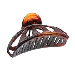 Parcelona French Rain Drop 4″ Large Celluloid Jaw Hair Claw for Women