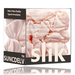 3PCS 100% Pure Mulberry Silk Hair Scrunchies Silk Hair Ties Hairbands Skinny Scr
