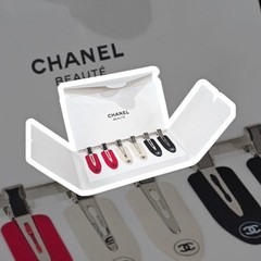 NEWChanel Beaute Hair Pin Hair Clip Hair Accessory Black/White/Red 6 Boxed Sets