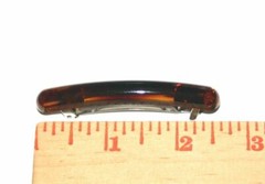 Hair Clip Thin Barrette Women Animal Print Leopard Spot Plain New Made in France