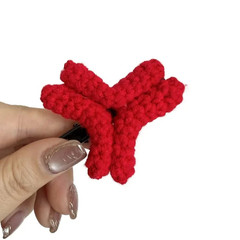 1pc Red Angry Duckbill Hair Clip Crochet Yarn Side Clip Barrette – NEW