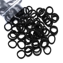 WANBY Hair Ties Mini Seamless Black Hair Bands Soft Elastics Ponytail Holders…
