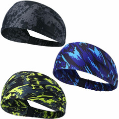 3Pack Sport Sweat Sweatband Headband Yoga Gym Stretch Head Band for Women Men