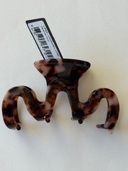 L. Erickson Wavy Claw Hair Clip Color: Caramel-Chip New Free Ship