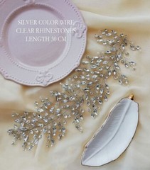 Flower Bride Wedding Hair Vine Bridal Rhinestone Headband Crystal Accessories