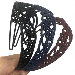 Yazon 6pcs Floral Openwork Headbands Set for Girls Women, Elegant Lace Design 6