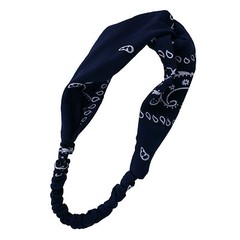 Bandana Headband Sports Yoga Hair Band Wrap Paisley Twisted 3″ with Elastic