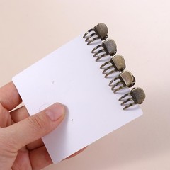 5 Pcs Mini Metal Hair Claw Clips, Clamp Side Bangs Clip Black