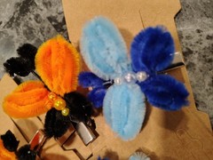 Handmade Beaded Butterfly Alligator Hair Clips-set Of 4