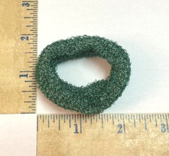 Red Hill Girl Hair Tie Ponytail Holder Sparkle Fuzzy Scrunchie VTG Made in Italy