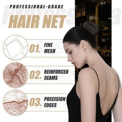 Smilco Hair Net 100 Pcs, 20 Inches Hair Nets Elasticity Invisible Elastic Mesh