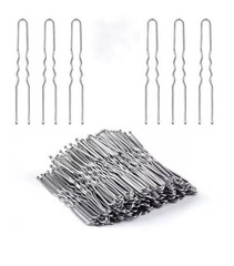 20PCs U Shaped Hair Pins 2.36 inches Bun Pins Silver Plated Hair Pins
