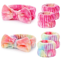 6Pcs Headband and Wristband for Face Washing, Makeup Spa Skincare Headband, Skin