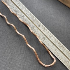 Metal Hair Stick, Copper Asymmetrical Artistic