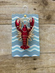 Piper K Red & Gold Lobster Claw Hair Clip Brand New