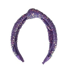 Sequined Knotted Headband NEW -Teen/Adult -Purple -Sparkly **SEE MEASUREMENTS**