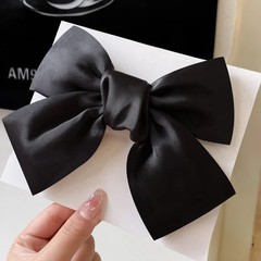 Satin large bow hair clip for women model hair accessory Regular Dance Parties