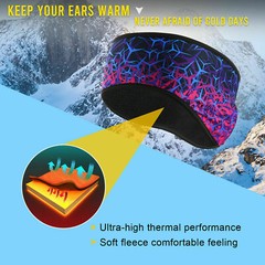 Women Warm Fleece Lined Headband Winter Ear Cover Warmer Hair Band Head Wrap