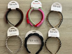 Kitsch Recycled Plastic Zig Zag Headband, Fabric , Satine Lot Of 12 Headband