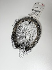 NWD ZARA Woman Wedding Party Veil Headband Rhinestones Y1055C *READ NOTE*