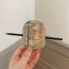 Vintage Chinese Style Wooden Hair Stick for Women Hanfu Cheongsam Accessory