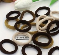 50Pcs Black Large Hair Ties Bands Elastic Women Girl Ponytail Holders