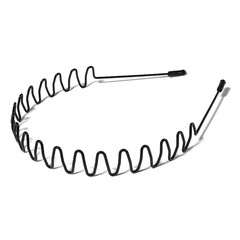 6Pcs Metal Hair Headband Wave Style Hoop Band Comb Sports Hairband Men Women