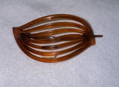 Vintage Tortoise Oval Hair Barrette 3 1/2” Beautiful