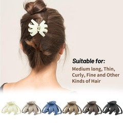 2.8 Inch Medium Octopus Hair Clips for Women, 1 Count (Pack of 6), Neutral-B