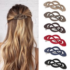 Amariver Hair Barrettes for 6 Count (Pack of 1), black, brown, red, blue
