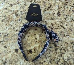 Noir Knotted Headband Floral Black