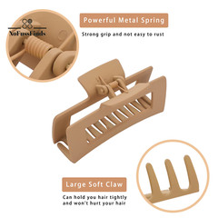 12 Pack Hair Clips，Large Rectangle Clips for Women(4In），Medium Square Claw for T