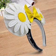 New Disney- Yellow White Daisy Flower Headband Sunflower Minnie Mouse Ears Park